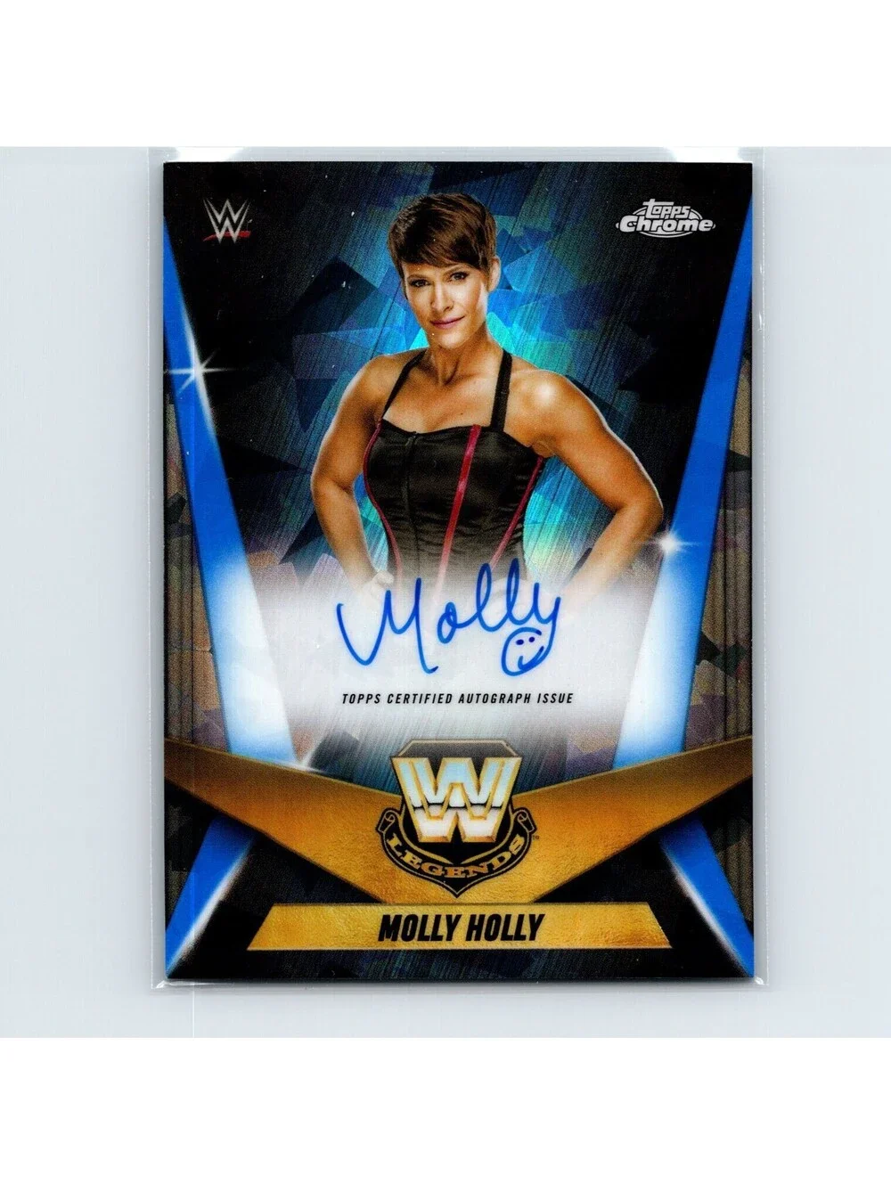 2025 Topps Chrome WWE Sapphire Molly Holly #LCA-ML Legendary Chrome Autographs